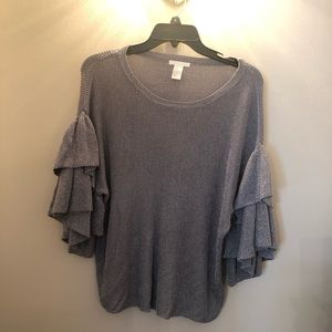H&M silver top